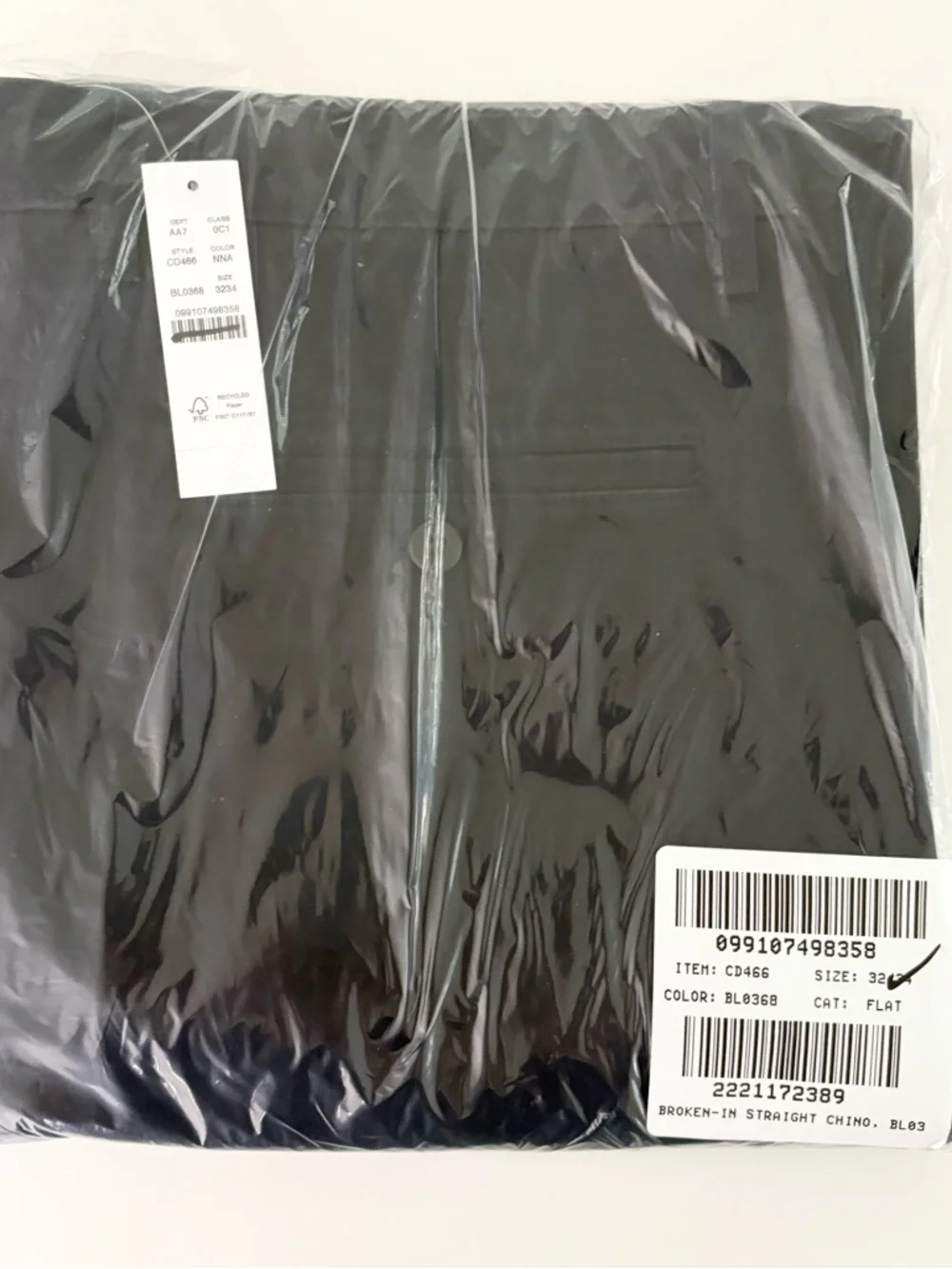 NWT J. Crew Broken-in Straight Chino Pant Newport Navy